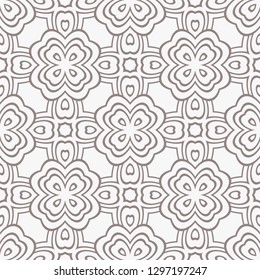 Geometric Pattern. Seamless Texture Grey Color Background. Vector illustration.