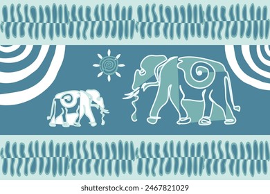 geometric pattern. seamless ,Traditional ethnic,thai pattern, fabric pattern for textiles,rugs, wallpaper, clothing, sarong, batik,wrap,embroidery,print, background,cover,vector illustration,elephants