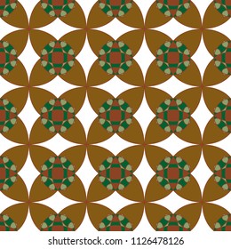 The geometric pattern. Seamless vector background. Green and white texture. Graphic modern pattern.