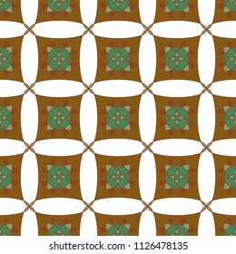 The geometric pattern. Seamless vector background. Green and white texture. Graphic modern pattern.