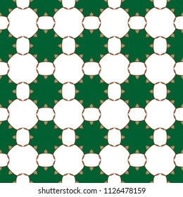 The geometric pattern. Seamless vector background. Green and white texture. Graphic modern pattern.