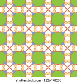 The geometric pattern. Seamless vector background. Green and white texture. Graphic modern pattern.