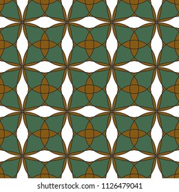The geometric pattern. Seamless vector background. Green and white texture. Graphic modern pattern.