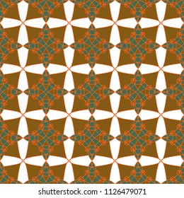 The geometric pattern. Seamless vector background. Green and white texture. Graphic modern pattern.