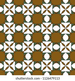 The geometric pattern. Seamless vector background. Green and white texture. Graphic modern pattern.