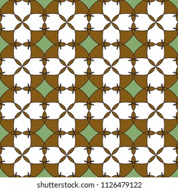 The geometric pattern. Seamless vector background. Green and white texture. Graphic modern pattern.