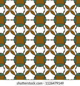 The geometric pattern. Seamless vector background. Green and white texture. Graphic modern pattern.