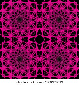 The geometric pattern. Seamless vector background. Pink and black texture. Graphic modern pattern.