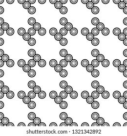 The geometric pattern. Seamless vector background. Black and white texture. Graphic modern pattern.