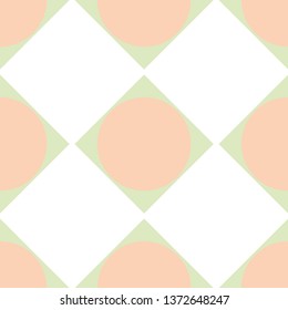 Geometric pattern. Seamless vector background. Green and orange texture. Graphic modern pattern.