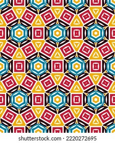 Geometric pattern. Seamless vector background. Ethnic graphic design.