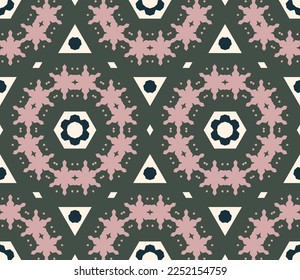 Geometric pattern. Seamless vector background. Ethnic graphic design.