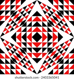 Geometric pattern a seamless vector background black and red texture graphic modern pattern for background,tile,carpet, wallpaper, clothing, wrap, batik, fabric, embroidery style vector illustration.