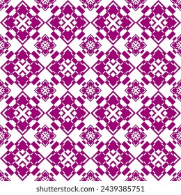 Geometric pattern. Seamless vector background. Pink and white ornament