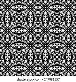 Geometric pattern. Seamless vector background. Abstract texture for wallpapers. Black and white colors