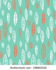 The geometric pattern. Seamless vector background. Pattern with leaf.