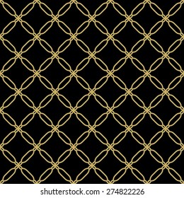 Geometric pattern. Seamless vector background. Abstract texture for wallpapers. Black and golden colors
