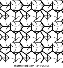 The geometric pattern. Seamless vector background. Black and white texture