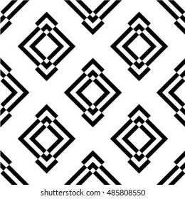 The geometric pattern. Seamless vector background. Black and white texture