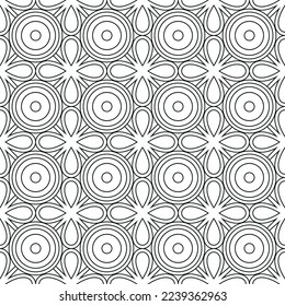 geometric pattern, seamless vector, black and white