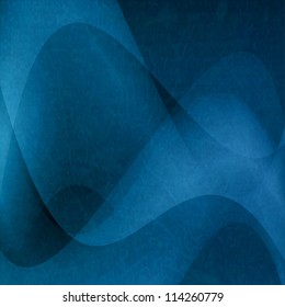 Geometric pattern of semitransparent overlying wave shapes, textured background in shades of blue.