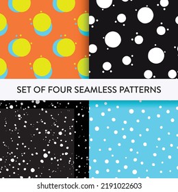 Geometric pattern set circle, round, polka dot. 