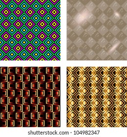 Geometric pattern set. Vector art.