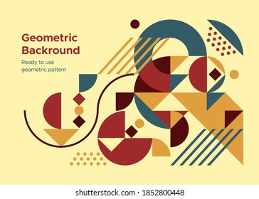 Geometric pattern shape background ready made vector.