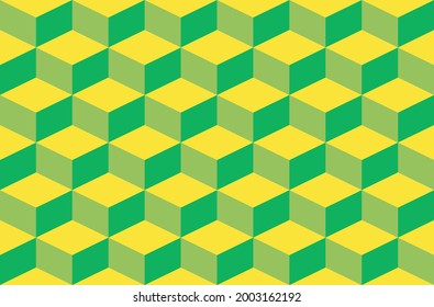 Geometric pattern. Shape of cubes or steps. Stairs geometric background. Colorful vector. warm color