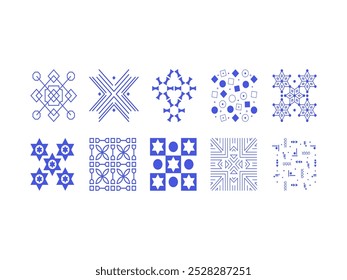Geometric Pattern Shapes Element Set 