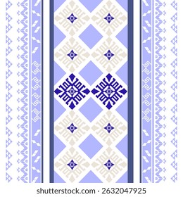 padrão geométrico azul celeste. Tecido tribal ameríndio, vetor de design para impressão têxtil tecida, tapete, cartões, livros ilustrados, étnico boho indiano textura ornamento padrão sem costura. Asteca Sudoeste