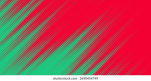 Geometric pattern with slanted colorful lines. Christmas color. Vector illustration