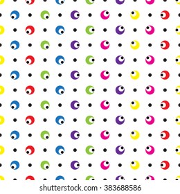 Geometric pattern of small and large circles.