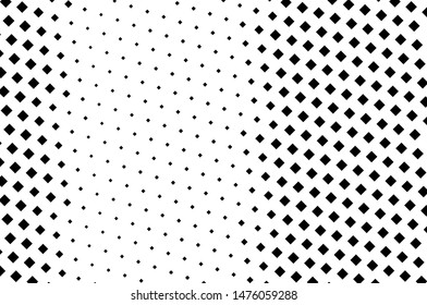Geometric pattern with small and large rhombuses.  Black and white color Vector illustration