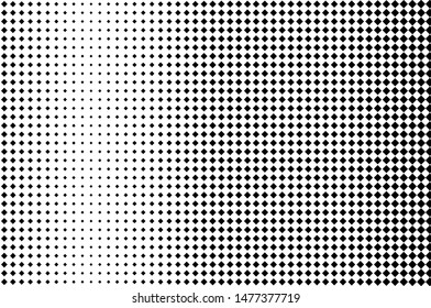 Geometric pattern with small and large rhombuses.  Black and white color Vector illustration