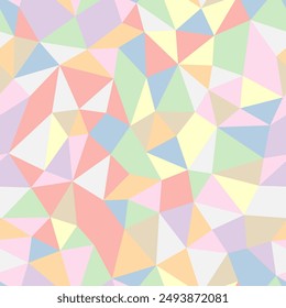 Geometric pattern. Small triangles size. Repeatable pattern. Awesome vector tiles. Soft Pastel Tone Harmony. Seamless vector illustration.