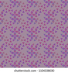 Geometric pattern with small triangles.Background for Wallpaper, paper, fabric, web page. Bright colors, pink background. Cold colors. Template to use. Texture with fine pattern.