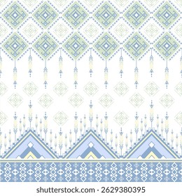 Geometric pattern with soft blue and green tones
