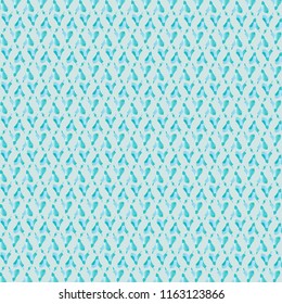 Geometric pattern with some abstract shapes and dots in turquoise blue tones. Textile print for blouses, dresses or shirts. Vector illustration.
