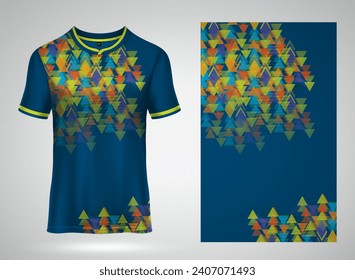 Geometric pattern sport jersey t-shirt. Sport pattern fabric textile. Sport background texture pattern