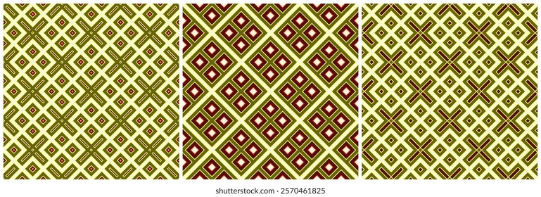 Geometric pattern with square elements. Tribal vintage ornament. Endless flat vector design.