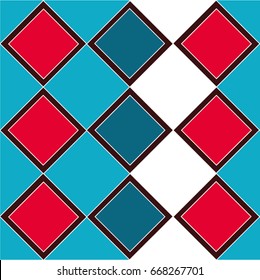 Geometric pattern, square, rhombus, seamless vector background.