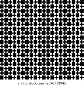geometric pattern with squares and crosses