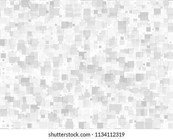 Geometric pattern with squares of different scale. Different shades of gray with transparency and overlap. Vector illustration.