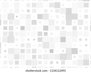 Geometric pattern with squares of different scale. Different shades of gray with transparency and overlap. Vector illustration.