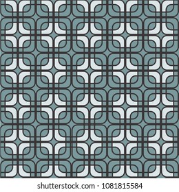 A geometric pattern of squares.Blue and green accents with dark grid on white background.Abstract composition.Design.Template to use.Decorative stripes.Design.Pattern for decoration.Patterned tiles.