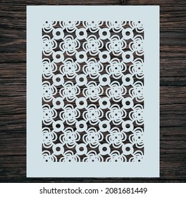 Geometric Pattern Stencil. Laser Cut Stencil. Illustration Vector.