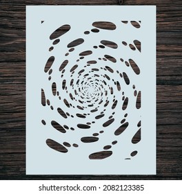 Geometric Pattern Stencil. Laser Cut Stencil. Illustration Vector.