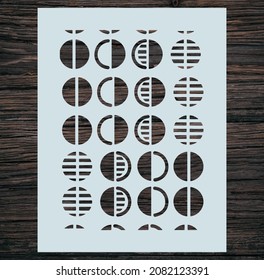 Geometric Pattern Stencil. Laser Cut Stencil. Illustration Vector.