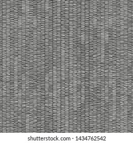 Geometric pattern of straight lines. Seamless pattern with white short strokes on a gray background. Endless ornament with short lines. Background with parallel textured stripes of short lines.